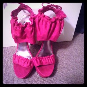 Bakers Hot Pink Ankle Accent Pumps